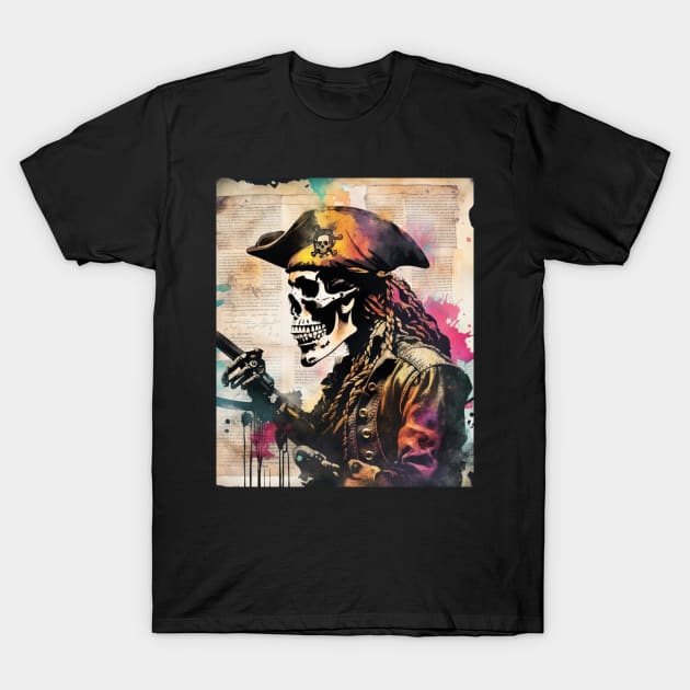 skeletal pirate T-Shirt by mdr design